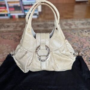 Bvlgari Chandra Python Bag with Gold detailing